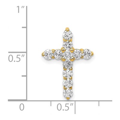 14K Yellow Gold 3/4 ct tw Diamond Cross Slide Pendant – view 4