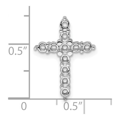 14K White Gold Cross Slide for Pendant Mounting – view 5