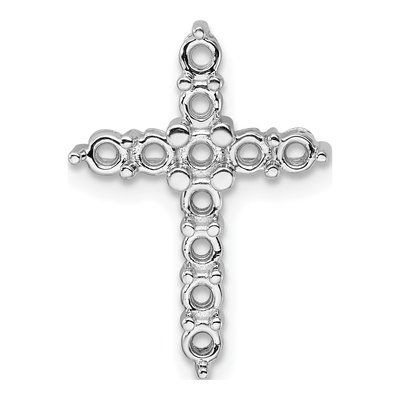 14K White Gold Cross Slide for Pendant Mounting