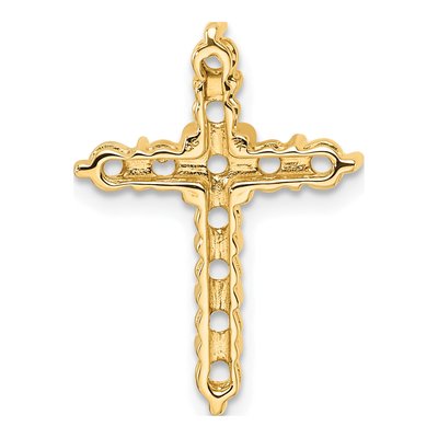 14K Yellow Gold 1 ct tw Cross Slide for Diamonds Pendant Mounting – view 4