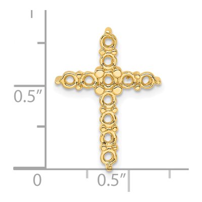 14K Yellow Gold 1 ct tw Cross Slide for Diamonds Pendant Mounting – view 5