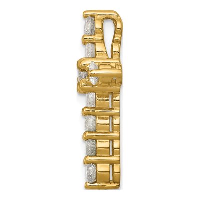 14K Yellow Gold 1 ct tw Diamond Cross Slide Pendant – view 2