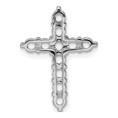 14K White Gold Cross Pendant Mounting – view 4