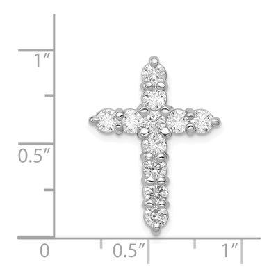 14K White Gold 1.25 ct tw Diamond Cross Slide Pendant – view 4