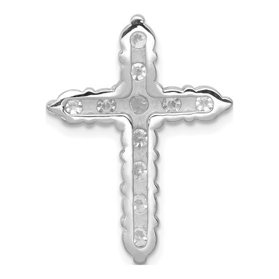 14K White Gold 1.25 ct tw Diamond Cross Slide Pendant – view 5
