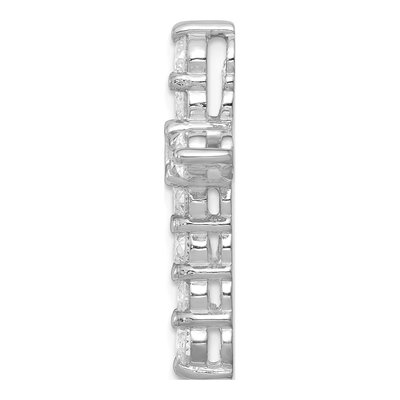 14K White Gold 1 1/4 ct tw Lab-Grown Diamond Cross Slide Pendant – view 3