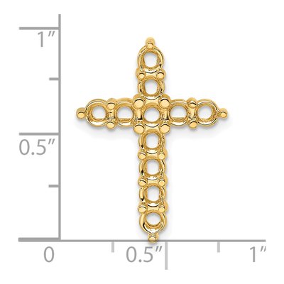 14K Yellow Gold 1 1/4 ct tw Cross for Diamonds Pendant Mounting – view 5