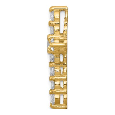 14K Yellow Gold 1.25 ct tw Diamond Cross Slide Pendant – view 2