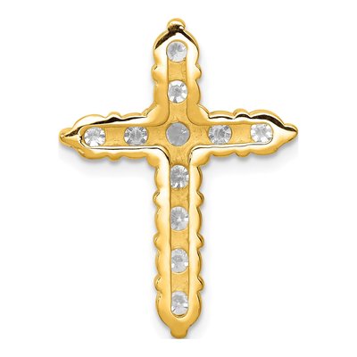 14K Yellow Gold 1.25 ct tw Diamond Cross Slide Pendant – view 3