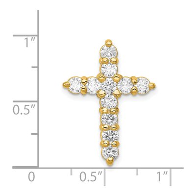 14K Yellow Gold 1.25 ct tw Diamond Cross Slide Pendant – view 4