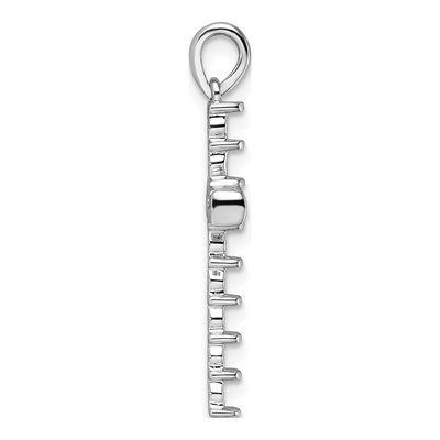 14K White Gold Latin Cross Pendant Mounting – view 3