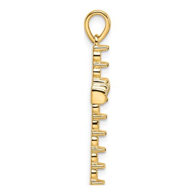 14K Yellow Gold Latin Cross Pendant Mounting – view 3