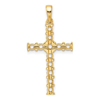 14K Yellow Gold Latin Cross Pendant Mounting – view 4