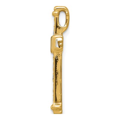 14K Yellow Gold 3/8 ct tw Diamond Latin Cross Slide Pendant – view 2