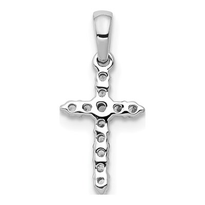14K White Gold 1/10 ct tw Diamond Cross Pendant – view 4