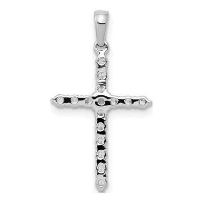 10K White Gold 1/4 ct tw Diamond Cross Pendant – view 4