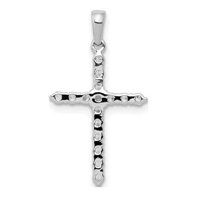 14K White Gold 1/4 ct tw Diamond Cross Pendant – view 4