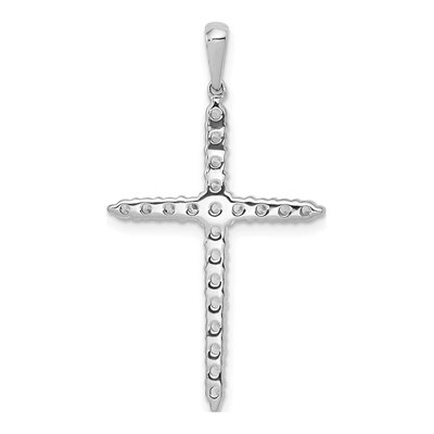 14K White Gold 1/2 ct tw Lab-Grown Diamond Cross Pendant – view 4