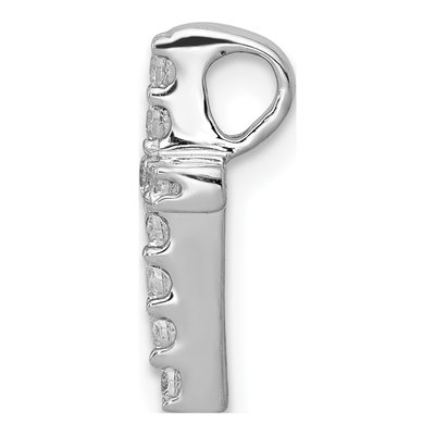 10K White Gold 1/5 ct tw Diamond Latin Cross Slide Pendant – view 2
