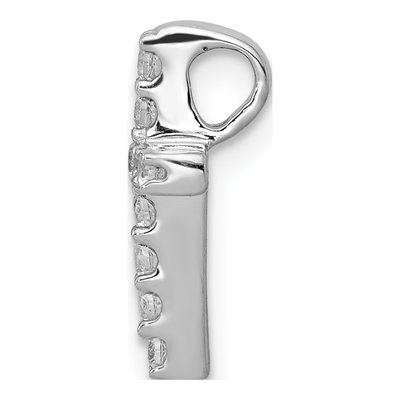 14K White Gold 1/5 ct tw Diamond Latin Cross Slide Pendant – view 3