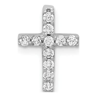 14K White Gold 1/5 ct tw Lab-Grown Diamond Slide Pendant