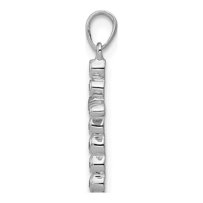 10K White Gold 1/10 ct tw Diamond Cross Pendant – view 2