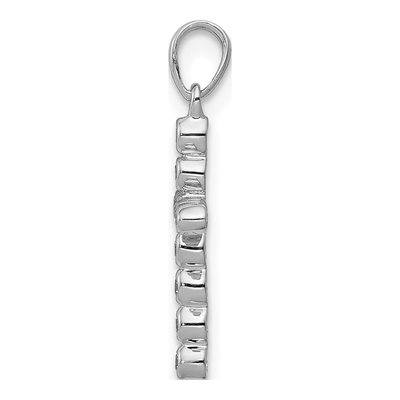14K White Gold 1/10 ct tw Diamond Cross Pendant – view 3