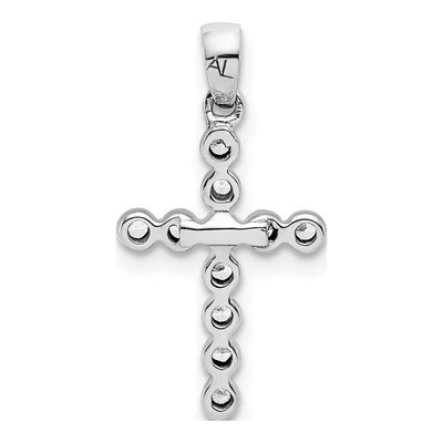 14K White Gold 1/10 ct tw Diamond Cross Pendant – view 4