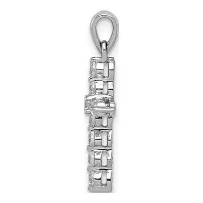 10K White Gold 1/4 ct tw Diamond Cross Pendant – view 2