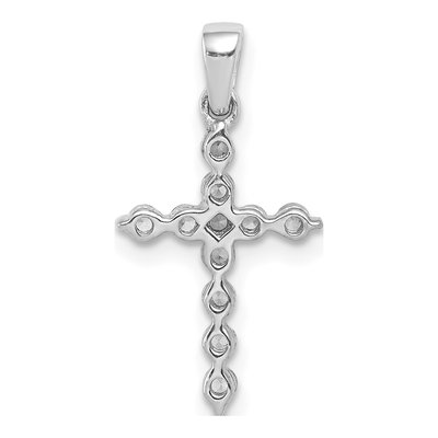 10K White Gold 1/4 ct tw Diamond Cross Pendant – view 3