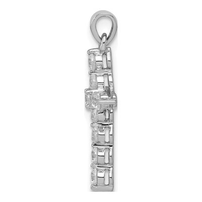10K White Gold 3/8 ct tw Diamond Cross Pendant – view 2