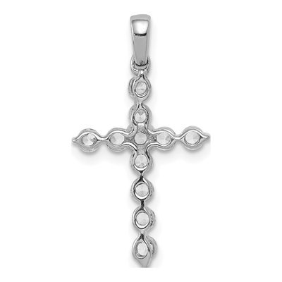 10K White Gold 1/2 ct tw Diamond Cross Pendant – view 3