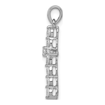 14K White Gold 1/2 ct tw Diamond Cross Pendant – view 3