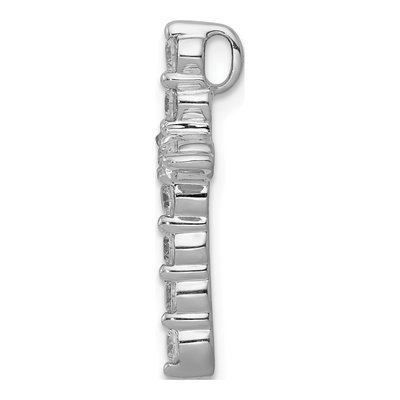 14K White Gold 1/2 ct tw Diamond Cross Slide Pendant – view 3
