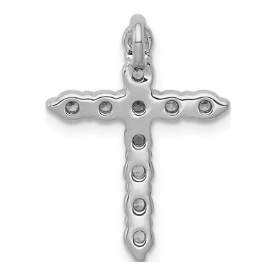 14K White Gold 1/2 ct tw Diamond Cross Slide Pendant – view 4