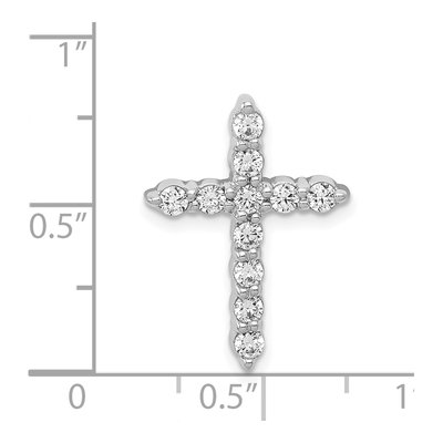 14K White Gold 1/2 ct tw Diamond Cross Slide Pendant – view 5