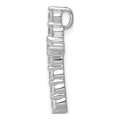 10K White Gold 3/4 ct tw Diamond Cross Slide Pendant – view 2