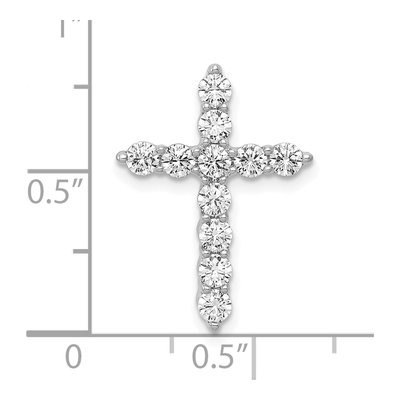 10K White Gold 3/4 ct tw Diamond Cross Slide Pendant – view 4