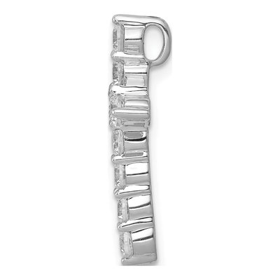 14K White Gold 3/4 ct tw Diamond Cross Slide Pendant – view 3