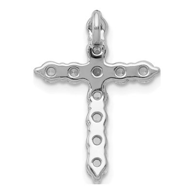 14K White Gold 3/4 ct tw Diamond Cross Slide Pendant – view 4