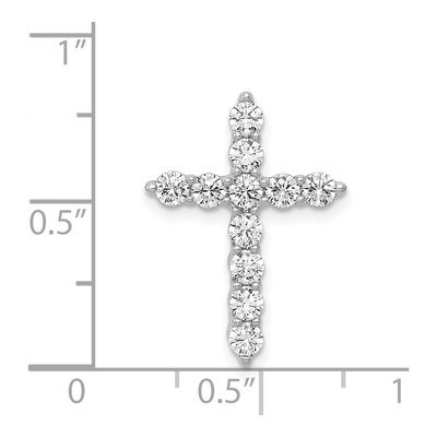 14K White Gold 3/4 ct tw Diamond Cross Slide Pendant – view 5