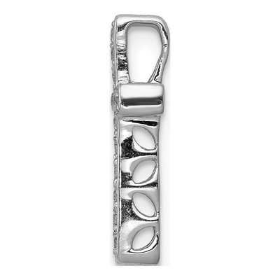 10K White Gold 1/6 ct tw Diamond Latin Cross Slide Pendant – view 3