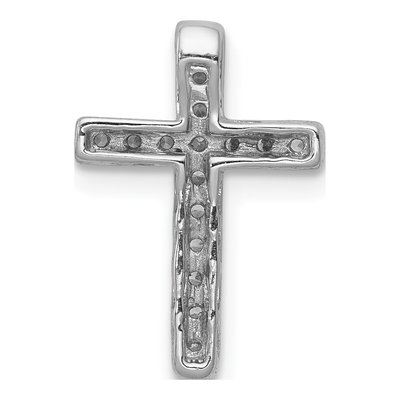 14K White Gold 1/6 ct tw Diamond Latin Cross Slide Pendant – view 4