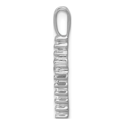 14K White Gold 1/6 ct tw Diamond Latin Cross Pendant – view 3