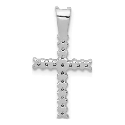 14K White Gold 1/4 ct tw Lab-Grown Diamond Cross Pendant – view 4