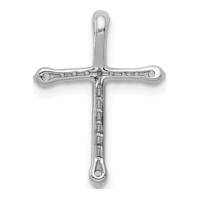 14K White Gold 1/5 ct tw Diamond Cross Slide Pendant – view 4