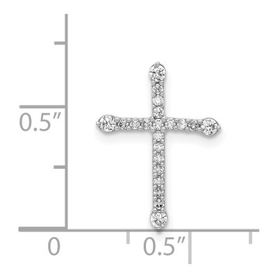 14K White Gold 1/5 ct tw Diamond Cross Slide Pendant – view 5