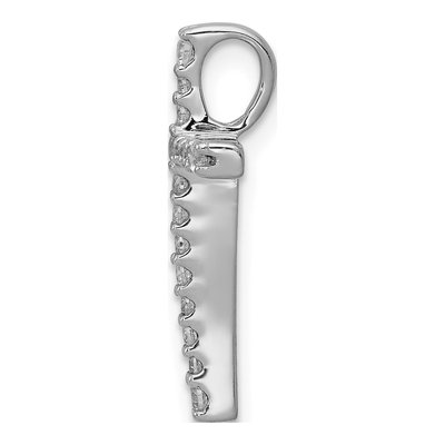 10K White Gold 1/5 ct tw Diamond Latin Cross Slide Pendant – view 2