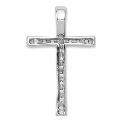 14K White Gold 1/5 ct tw Diamond Latin Cross Slide Pendant – view 4
