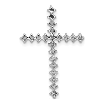 14K White Gold 3/8 ct tw Diamond Cross Slide Pendant – view 3